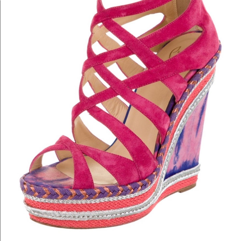 Authentic Christian Louboutin Wedge Sandals